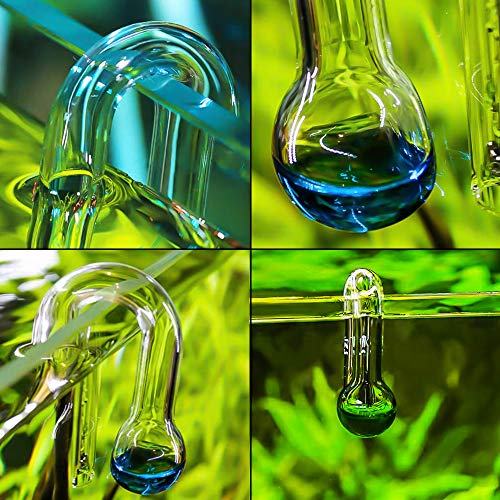 Glass CO2 Drop Checker Aquarium Hang On CO2 Monitor CO2 Detector for Aquarium Planted Tank