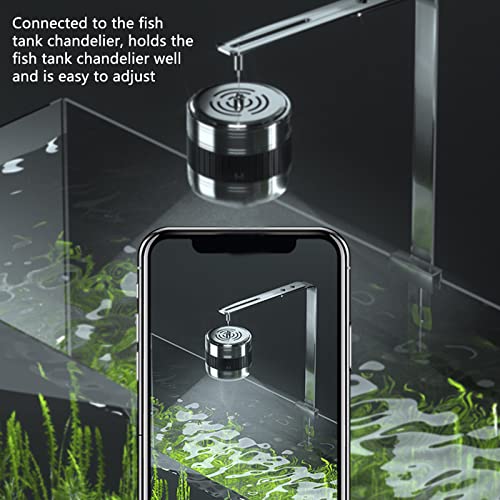 Fish Tank Light Bracket, COB Aluminium Alloy Brushed Finish Adjustable Durable Drop Light Bracket for Aquarium Lighting of Fish Plants Etc. (Silver) - color: Silver