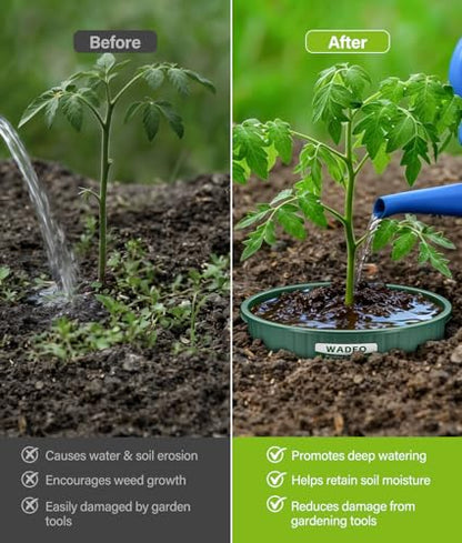 7 inch Planting Grow Rings, 12 PCS Plant Rings for Outdoor Plants, Perfect for Deep Root Watering Veggies Herbs and Flowers - size: 12PCS