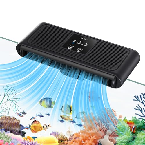 Aquarium Chiller Fan, Ultra-Quiet Fish Tank Cooling Fans, 3 Speed Modes Aquarium Cooler, Water Chiller for Axolotl Tank Accessories Freshwater Saltwater Tanks, 6.4W