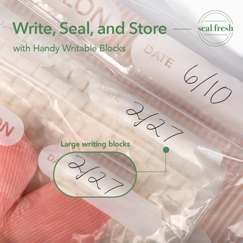 Seal Fresh 5 Gallon Large Plastic Storage Bags – 18" x 24" (60 Count) – Reusable XXL Extra Large Clear Jumbo Zip Lock Bags with Sealable Zipper Top For Clothes, Travel, Moving