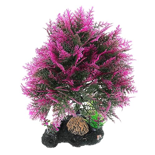 Aquarium Decor Realistic Simulation Plants for Fish Tank Decoration Lightweight Aquatic Plant Ornament to Your Aquarium Aesthetic and Provide Lifelike Environment - color: Pink