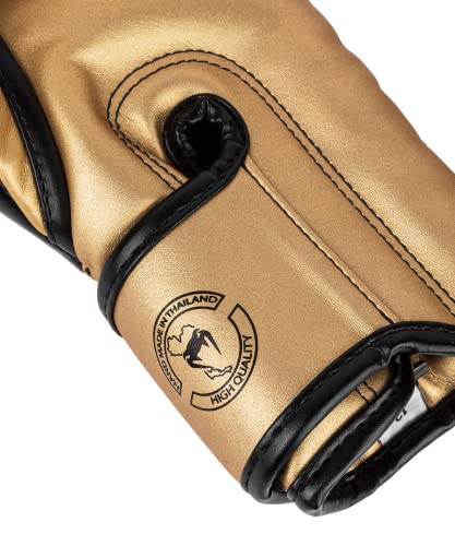 Venum Elite Boxing Gloves - color: Gold/Black, size: 12-Ounce