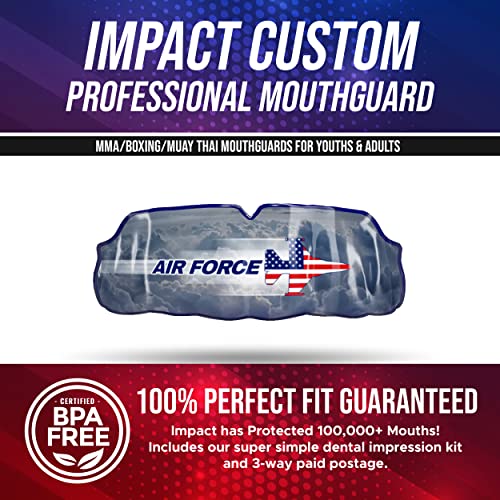 Impact Custom Professional MMA/Boxing/Muay Thai Mouthguard - Air Force - color: Air Force