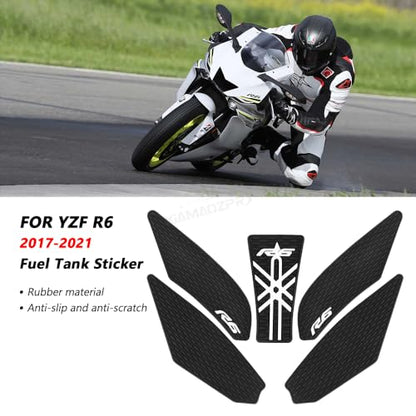 YZF-R6 Side Fuel Tank Pad 2017-2021 - Protective Anti-Slip Knee Grip Traction Sticker for R6 Accessories