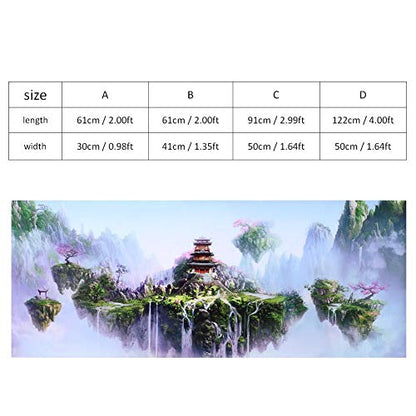 Zerodis Aquarium Background Poster, 3D PVC Adhesive Wallpaper Sticker Sky Castle Background Decoration for Fish (61 * 41cm)