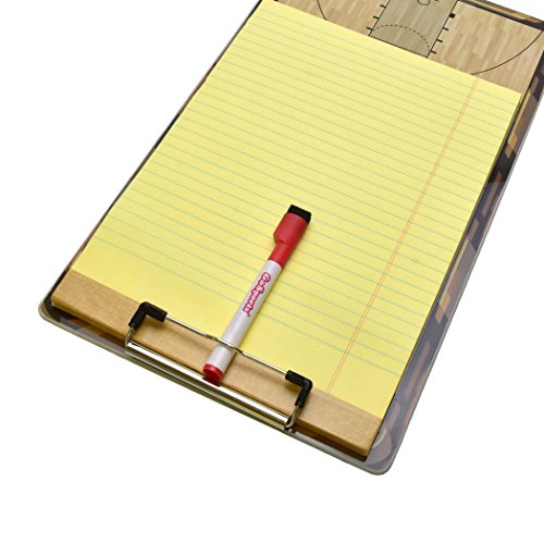 GoSports Premium Dry Erase Coaches Clipboards – Basketball, Baseball, Football, Soccer, Hockey, Volleyball, Lacrosse - color: Basketball