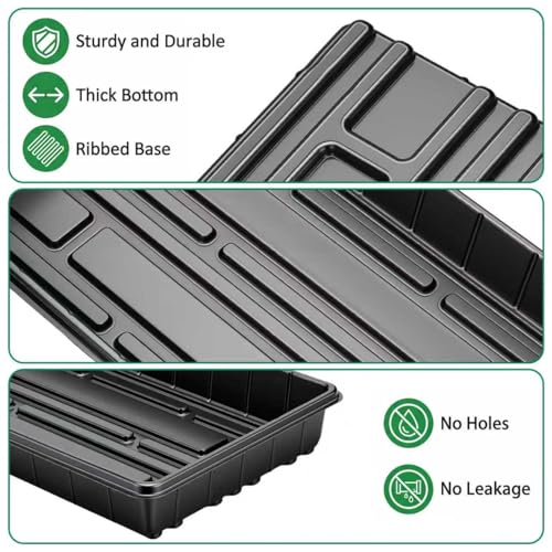 10 Plant Growing Trays,Plant Tray, Seed Tray, Seedling Tray, Propagation Tray, Plant Trays for Seedlings, Planting Trays, Seedling Starter Tray(No Drain Holes)