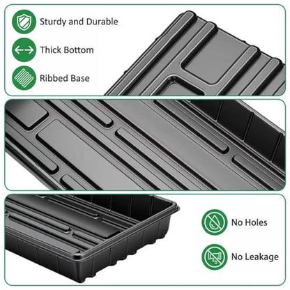 10 Plant Growing Trays,Plant Tray, Seed Tray, Seedling Tray, Propagation Tray, Plant Trays for Seedlings, Planting Trays, Seedling Starter Tray(No Drain Holes)