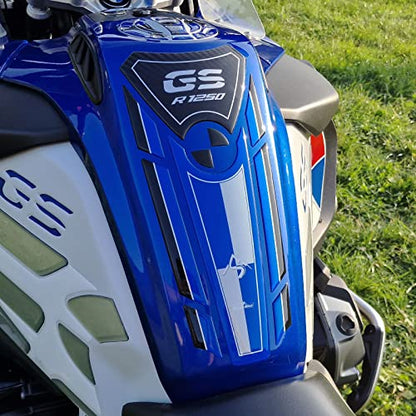 Motorcycle 3D Stickers Compatible with BMW R 1250 GS Adventure 2021-2024. Tank Protector Protection from Impact and Scratches. Resin Stickers - Made in Italy (HP)