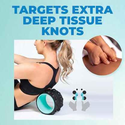 Chirp Wheel XR 6" Knot Kneader Back Roller for Deep Tissue Relief, Mint | Knot Kneader Back Roller, Shiatsu Foam Roller for Deep Muscle Knots, Trigger Point Back Massager, 6 Inch - size: 6 Inch Mint