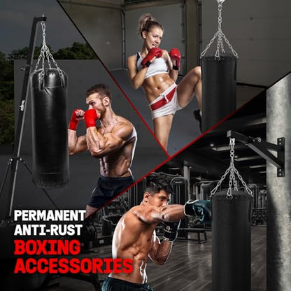 Yes4All Punching Bag Hanger, Heavy Bag Spring 555 LB Capacity, Stainless Steel Hanging Kit with Spring Hook & Carabiner, Indoor & Outdoor Mounting for Boxing Bags & Recreation - style: Wood Beam Hanger only