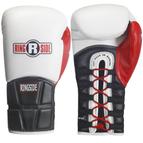 Ringside Lace IMF Tech Boxing Training Sparring Gloves - color: Black, size: 14-Ounce