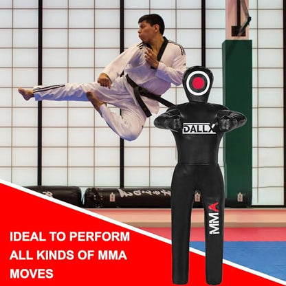 DALLX MMA Grappling Dummy for Judo Karate Throwing Brazilin JIU Jitsu Wrestling Submission Punching Bag for Self Defense Fitness Training Dummy – UNFILLED - size: 4FT
