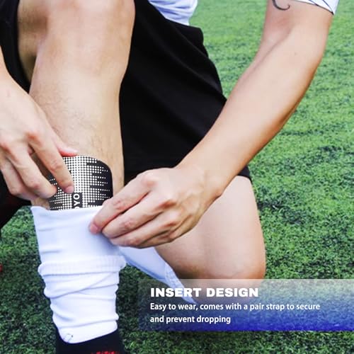 Mini Shin Guards Soccer Kids,Small Protective Gear with Fixed Straps - color: White Stars, size: S(H: 3.9 in,W: 2.4 in)