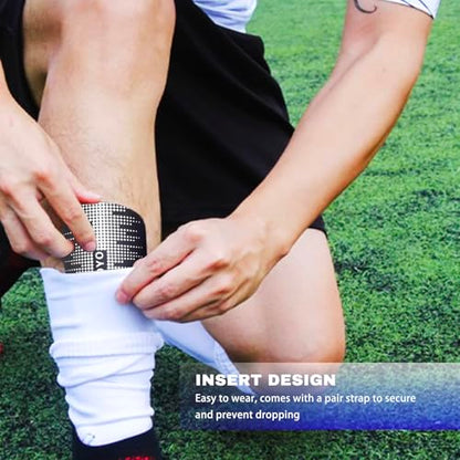 Mini Shin Guards Soccer Kids,Small Protective Gear with Fixed Straps - color: White Stars, size: S(H: 3.9 in,W: 2.4 in)