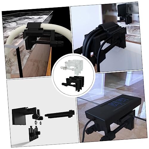 FOMIYES 2pcs Acrylic Hose Holder Clips for Fish Tank Space-Saving Easy Installation Water Clips for Aquarium Use Options