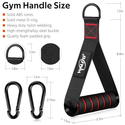 Exercise Handles, Cable Machine Handles for Gym Cable Attachments Training - color: 1-Black Red