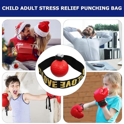 Boxing Reflex Ball Headband Set Compact, Portable, Strength Training