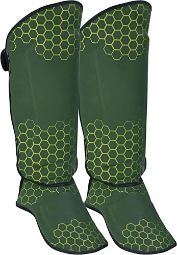 UFG Ultimate Series Shin Instep - Boxing MMA Muay Thai Training - color: Olive Green, size: Small-Medium