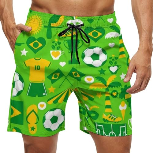 Mens Trunks Breathable Quick Dry Mesh Lining Holiday Party Beach Board Shorts - color: Style-19, size: XX-Large