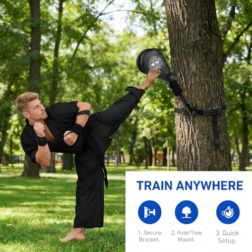 Taekwondo Kick Pads, Kicking Boxing Hands-Free Kicking Pads for Martial Arts with Mounting Bracket for Karate, Kickboxing & Martial Arts Training for Adults and Teens - style: 1 Kick Pad