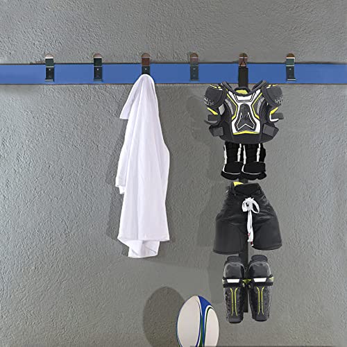 Hockey Hanger Portable Hanging Dryig Rack Hockey Gifts for Home and Outdoor Using in Ice Hockey Skating Football Camping Fishing 5 Hooks (Black) - color: Black