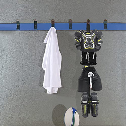Hockey Hanger Portable Hanging Dryig Rack Hockey Gifts for Home and Outdoor Using in Ice Hockey Skating Football Camping Fishing 5 Hooks (Black) - color: Black