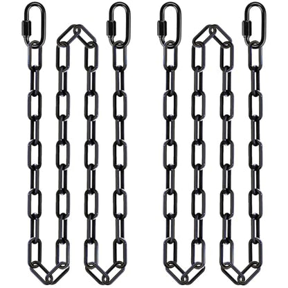 BeneLabel 2Pcs 85" Heavy Duty Swing Chain with Hooks Porch Swing Chains - color: Black, size: 85"