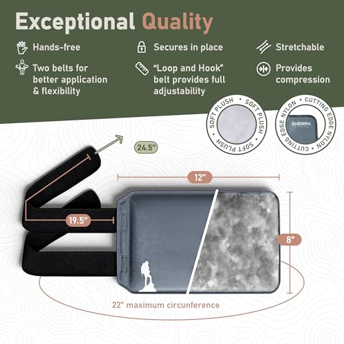 Medium Gel Ice Pack Wrap with Straps, Stretchable 8" x 23" | Hot and cold gel ice pack for pain relief, tennis elbow, ankle, foot & hand, iwith straps hold pack securely in place, grey - size: Medium, style: Grey