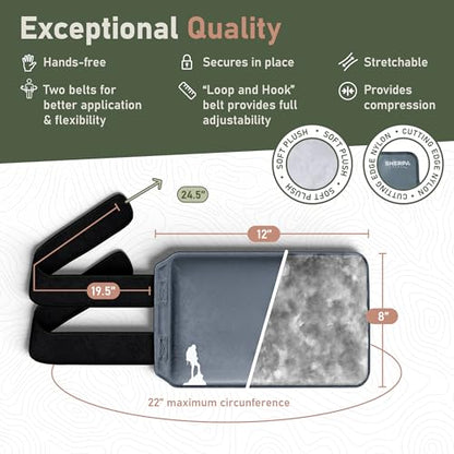 Medium Gel Ice Pack Wrap with Straps, Stretchable 8" x 23" | Hot and cold gel ice pack for pain relief, tennis elbow, ankle, foot & hand, iwith straps hold pack securely in place, grey - size: Medium, style: Grey
