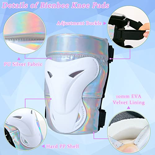 Bienbee Knee Pads for Men, Knee Pads Wrist Guard Knee and Elbow Pads Adult Protective Gear Set for Skateboard, Roller Skating, for Women Men Youth Adult Kids - size: Medium