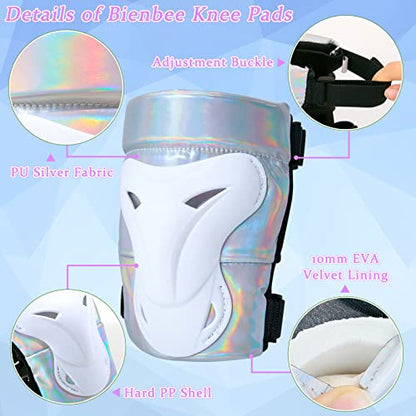 Bienbee Knee Pads for Men, Knee Pads Wrist Guard Knee and Elbow Pads Adult Protective Gear Set for Skateboard, Roller Skating, for Women Men Youth Adult Kids - size: Medium