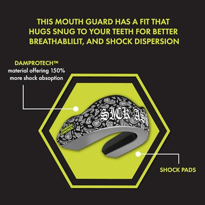 DAMAGE CONTROL Extreme Impact Sports Mouth Guard w/Case – Sick - color: Sick A** Foo, size: Adult