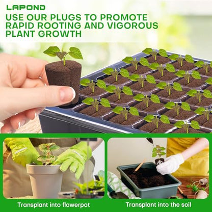 50 Pcs Grow Sponges,Replacement Plant Starter Plugs for Cuttings and Propagation,Great for Soil, Tray or Planting Pods, Promotes Herbs, Vegetables and Flowers Growth
