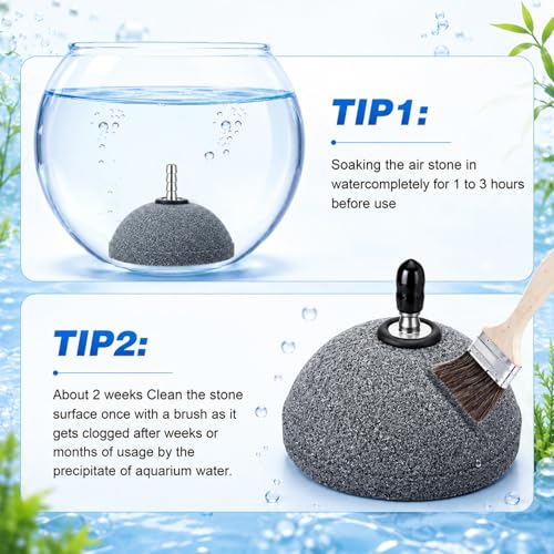 12 Pcs Aquarium Air Stones 2.3 Inch Pond Air Stone Bread Mineral Airstones Bubble Fish Tank Airstone Oxygen Diffuser for Aquarium Fish Tank Bucket Pond and Dwc Reservoir - size: 5.8 x 4.4 cm/ 2.3 x 1.7 inches