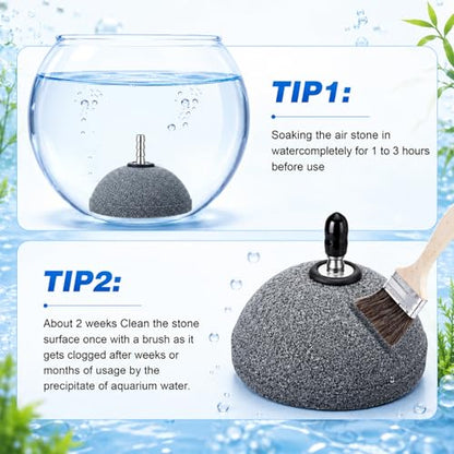 12 Pcs Aquarium Air Stones 2.3 Inch Pond Air Stone Bread Mineral Airstones Bubble Fish Tank Airstone Oxygen Diffuser for Aquarium Fish Tank Bucket Pond and Dwc Reservoir - size: 5.8 x 4.4 cm/ 2.3 x 1.7 inches