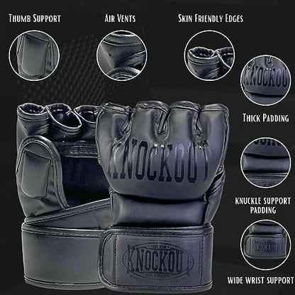 Boxing Gloves 2 Pack Best UFC MMA Gloves for Boxing, Grappling, Kickboxing, Kids MMA Gloves with Ultimate Thick Padding Protection for Training & Competition - size: Medium