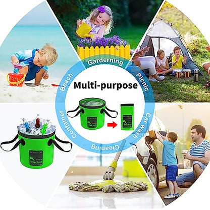 20L Collapsible Bucket 5 Gallon Water Container Folding Water Bucket with Handle Portable Wash Basin