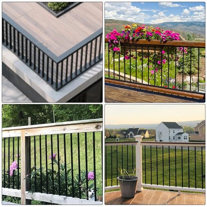 Baluster Connectors (200 Pcs) - Includes Zinc-Plated Screws, Made of High-Strength Nylon PA66, One-Piece Injection Molded, Designed for Round Tubes with 16.4-16.8 mm (Approx. 0.65 in) Inner Diameter