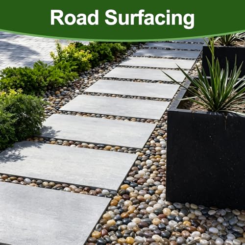 15 lbs River Rocks for Plants, 1-1/2 inch Decorative Garden Rocks Outdoor Landscaping, Large Polished Natural Stone for Walkways, Yard, Vases, Crafts