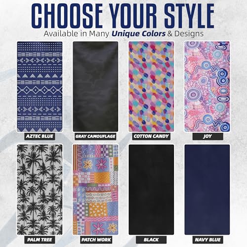 Hooded Microfiber Gym Towel – Highly Absorbent Car Seat Towel with Carry Bag – Double-Sided Sweat Towel, Reversible, Quick Dry & Sand-Resistant Fabric, Joy, 130 x 60cm - color: Joy