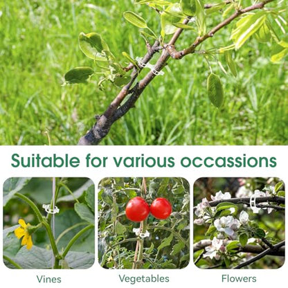 150 Pcs Plant Clips for Climbing Plants, Tomato Clips for Support, Plastic Garden Clips for Plants Grape Vine Vegetables Make Plant Grow Upright