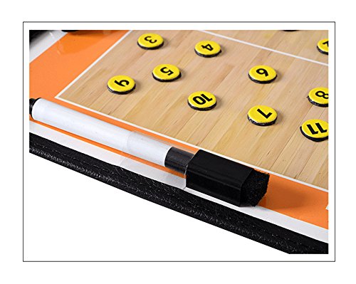 FantasyDay Volleyball Coach Board with Magnetic Pieces and Dry Erase Marker - Leather Magnetic Tactic Board Foldable Strategy Coaching Clipboard #1