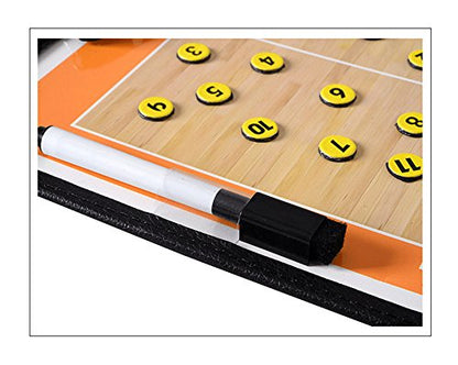 FantasyDay Volleyball Coach Board with Magnetic Pieces and Dry Erase Marker - Leather Magnetic Tactic Board Foldable Strategy Coaching Clipboard #1