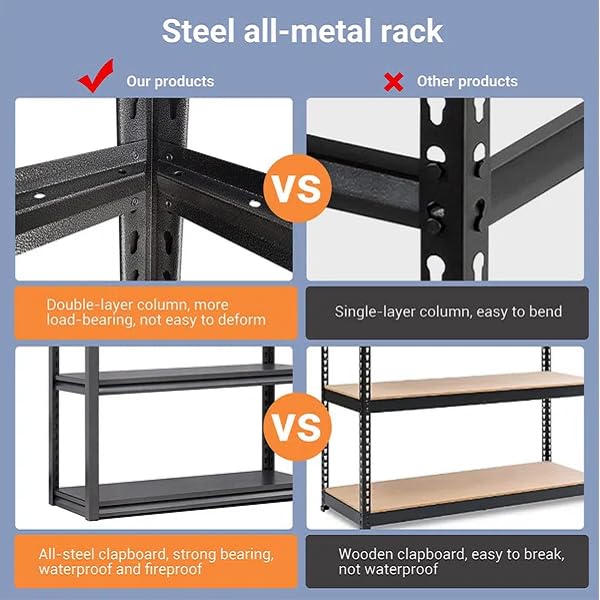 3-Tier Metal Storage Organizer Shelf 5-10 Gallon Fish Tank Stand and Small Reptile Cage Rack Multi-Use Shelf for Home Office Black