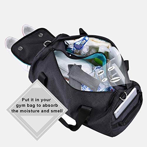 6 Pack Activated Charcoal Shoe Odor Eliminator, Shoe Deodorizer insert Bag - color: Grey 6 Pack