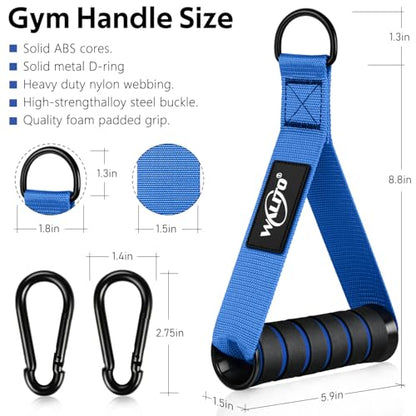 Exercise Handles, Cable Machine Handles for Gym Cable Attachments Training - color: Blue