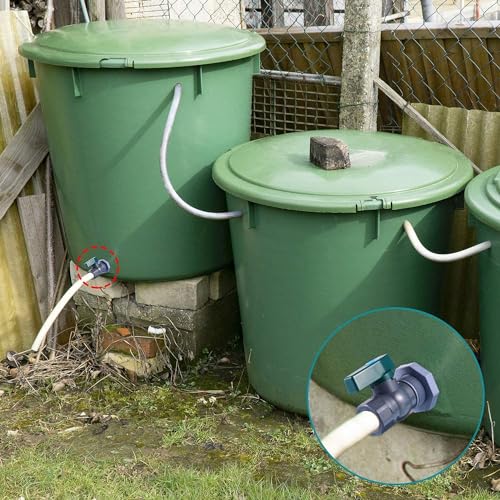 3/4 Inch Rain Barrel Spigot Kit - BILAL Water Barrel PVC Garden Diverter Kit with Bulkhead Fitting Hose Faucet Adapter and Thread Seal Tape for Water Tanks, Aquariums, Tubs, Pool, Garden Barrel - size: 1-Set