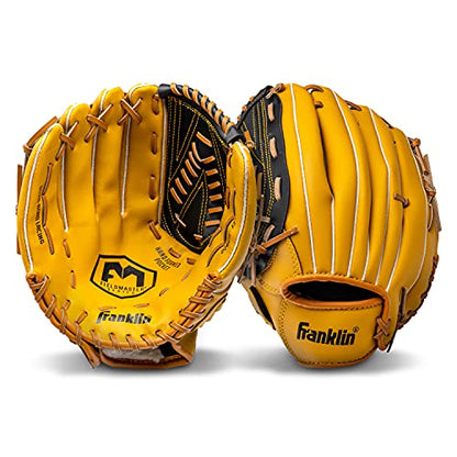 Franklin Sports Field Master Baseball Glove - color: Tan, style: 13" - Basket "V" Web
